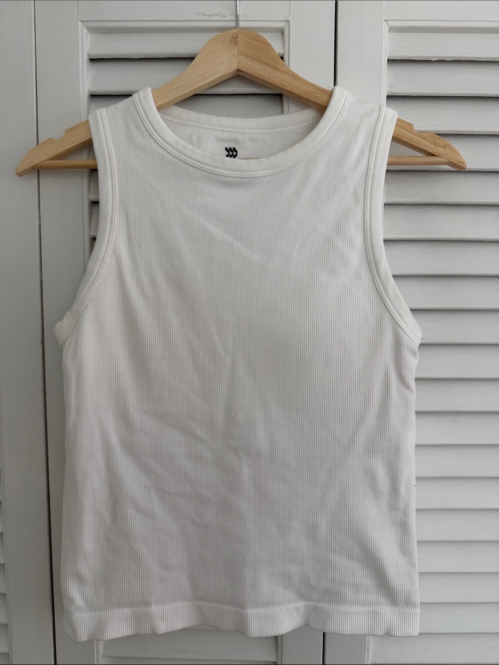 All in motion White Tank w/ built in bra